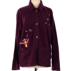 Vintage Disney winnie the pooh Tigger embroidered button up collared coat